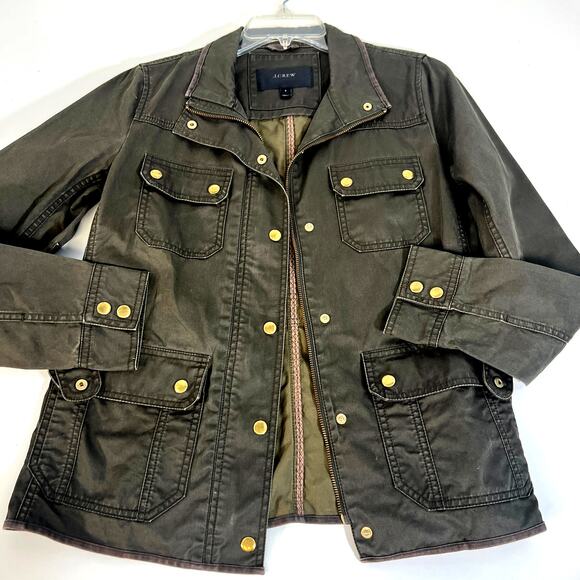 J. Crew Jackets & Blazers - J Crew Military Olive Green Button Gold Button Jacket Size S